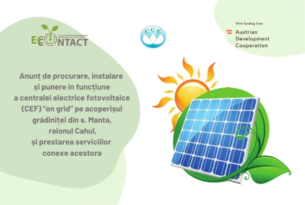 Licitație de procurare, instalare și punere în funcțiune a centralei electrice fotovoltaice (CEF) ”on-grid”