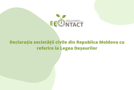 Declarația societății civile din Republica Moldova cu referire la Legea Deșeurilor