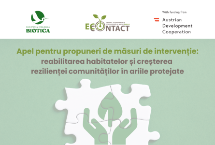 Apel pentru propuneri de măsuri de intervenție: reabilitarea habitatelor și creșterea  rezilienței comunităților în ariile protejate