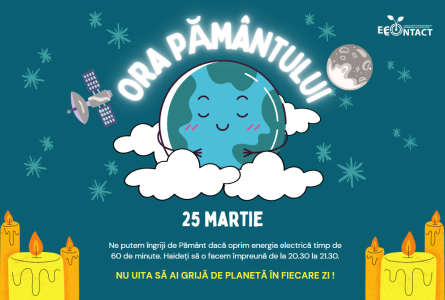 Ora Pământului 2023  - Stingeți lumina sâmbătă, 25 martie, de la ora 20:30 până la 21:30