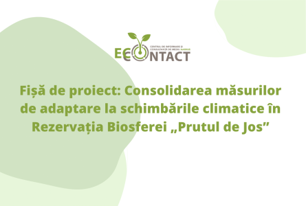 Fișă de proiect: Consolidarea măsurilor de adaptare la schimbările climatice în Rezervația Biosferei „Prutul de Jos”