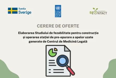 Cerere de Oferte: Elaborarea Studiului de fezabilitate pentru construcția și operarea stației de pre-epurare a apelor uzate generate de Centrul de Medicină Legală