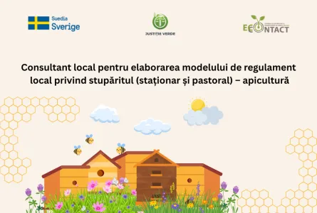 Consultant local  pentru elaborarea modelului de regulament local  cu privire la stupărit (staționar și pastoral) - (apicultura)