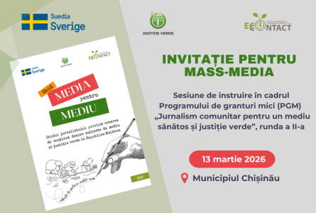 Atelier dedicat jurnaliștilor și comunicatorilor care abordează subiecte de mediu