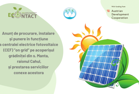 Licitație repetată de procurare, instalare și punere în funcțiune a centralei electrice fotovoltaice (CEF) ”on-grid”