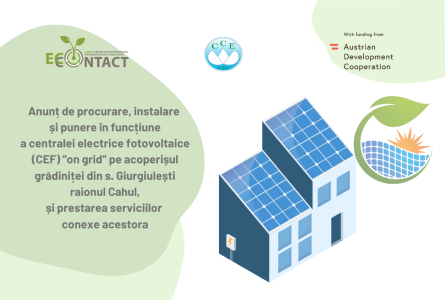 Invitație pentru prezentarea ofertelor – licitație de procurare, instalare și punere în funcțiune a centralei electrice fotovoltaice (CEF) ”on-grid”