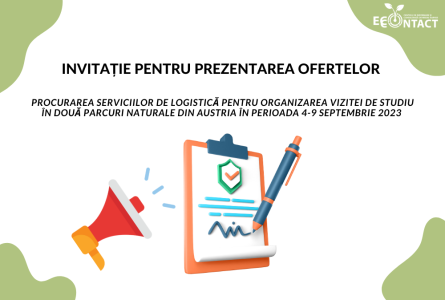 Termen extins:Invitație pentru prezentarea ofertelor- procurarea serviciilor de logistică pentru organizarea unei vizite de studiu