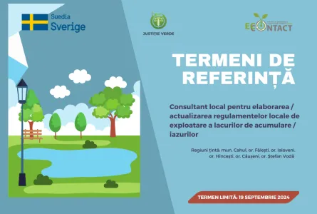 EcoContact angajează consultant local pentru elaborarea / actualizarea regulamentelor locale de exploatare a lacurilor de acumulare/iazurilor pentru șase orașe