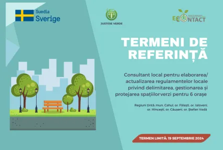 EcoContact angajează consultant local pentru elaborarea / actualizarea regulamentelor locale  privind delimitarea, gestionarea și protejarea spațiilor verzi pentru 6 orașe