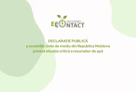 Declarație publică a societății civile de mediu din Republica Moldova privind situația critică a resurselor de  apă