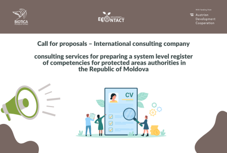 Call for proposals – international consulting company (preparing a system level register of competencies for protected areas authorities in the Republic of Moldova)