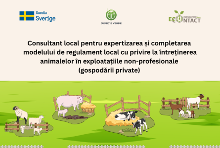 Angajăm consultant local pentru expertizarea și completarea modelului de regulament local cu privire la întreținerea animalelor în exploatațiile non-profesionale (gospodării private)